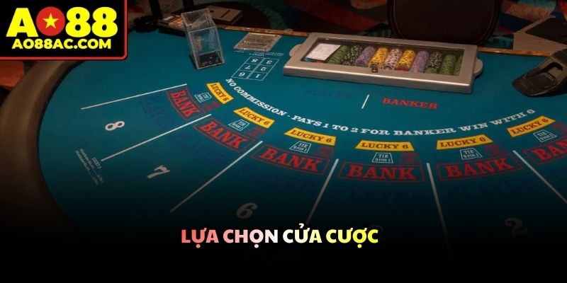 Bàn cược Baccarat trực tuyến hiển thị rõ ràng để hội viên chọn lựa dễ dàng